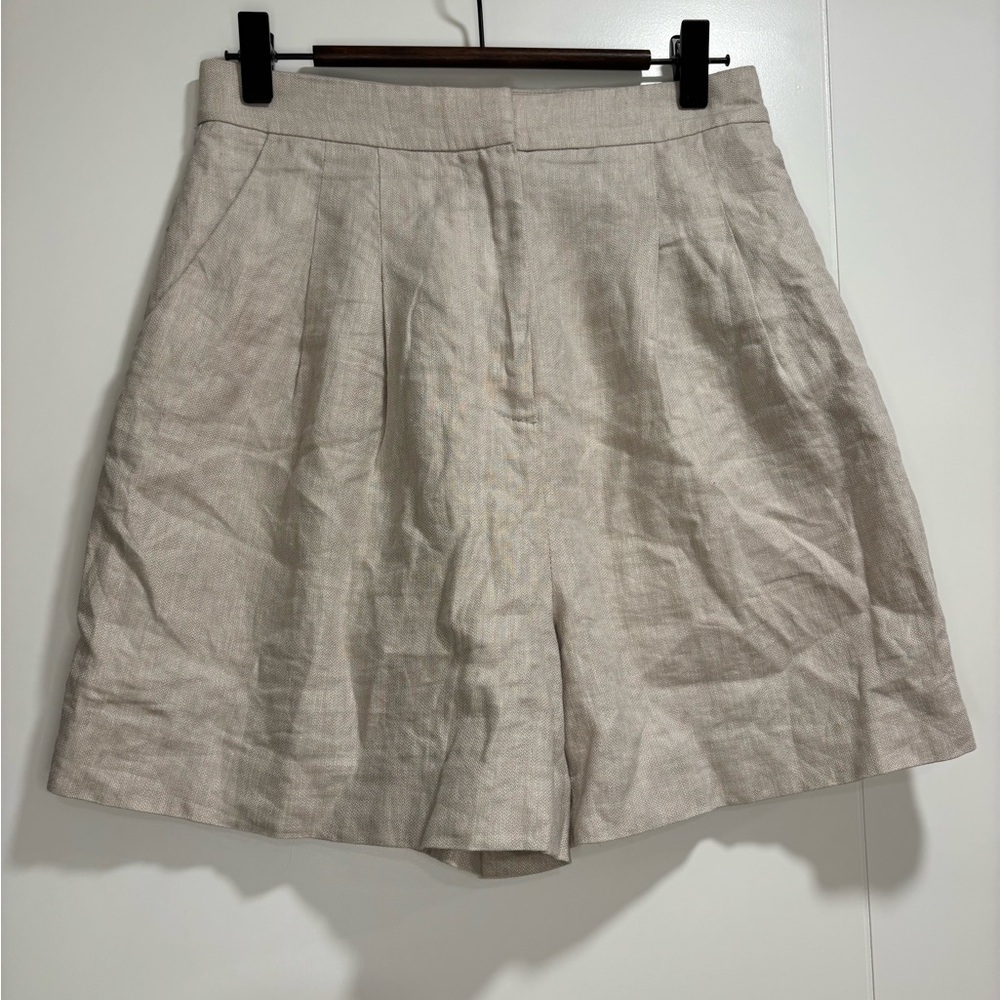 H&M Beige Linen Shorts